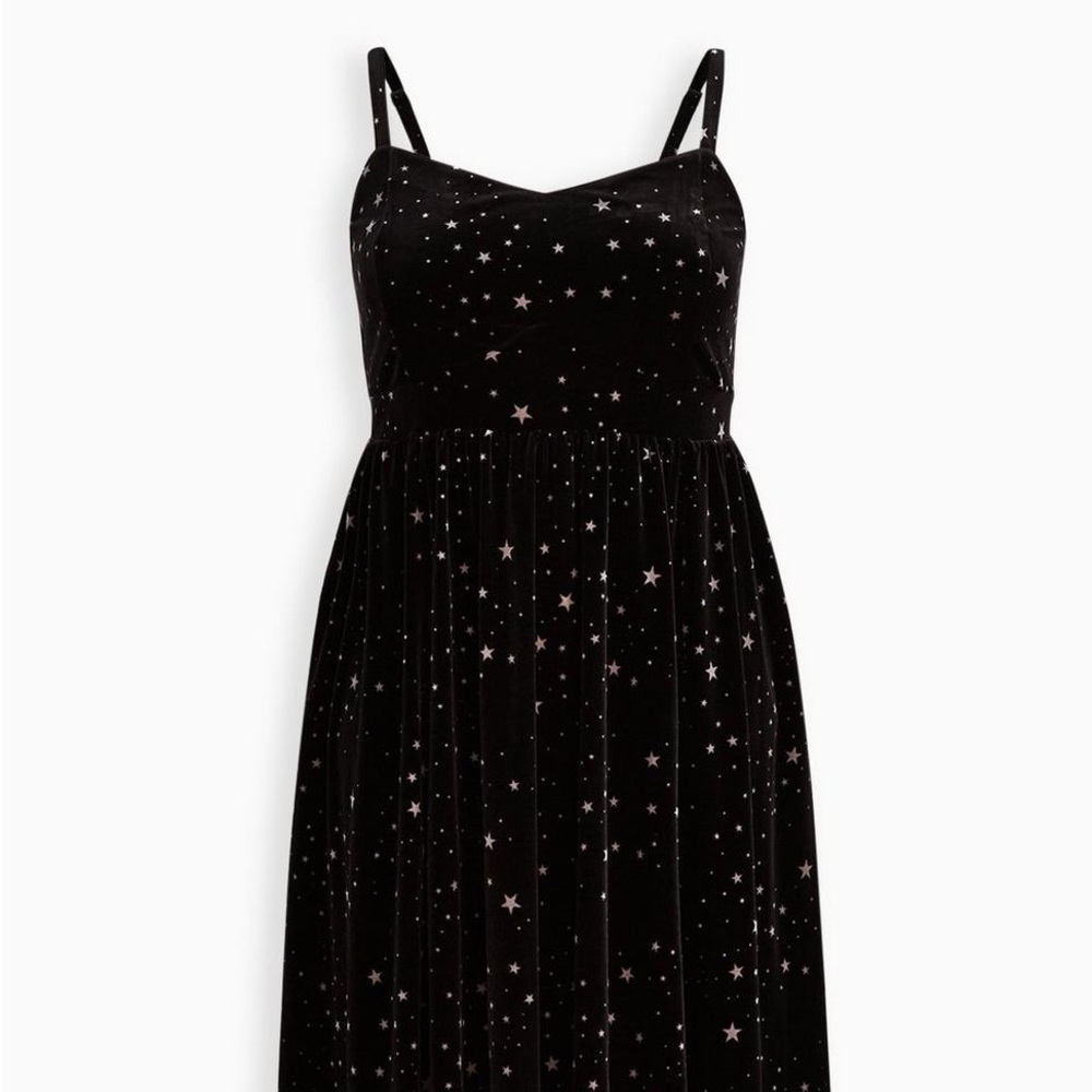 Torrid velvet starry midi dress